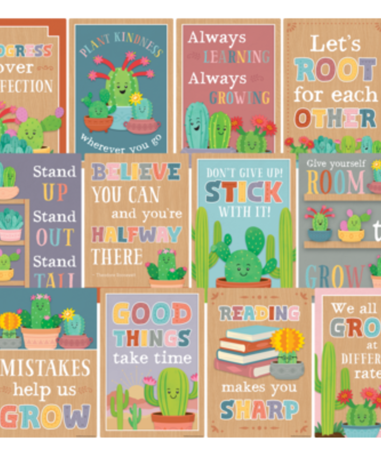 Happy Cactus Crew Small Poster Set