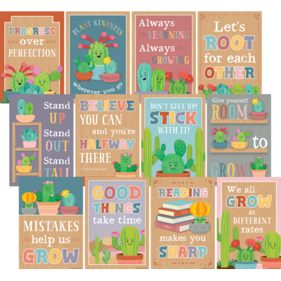 Happy Cactus Crew Small Poster Set