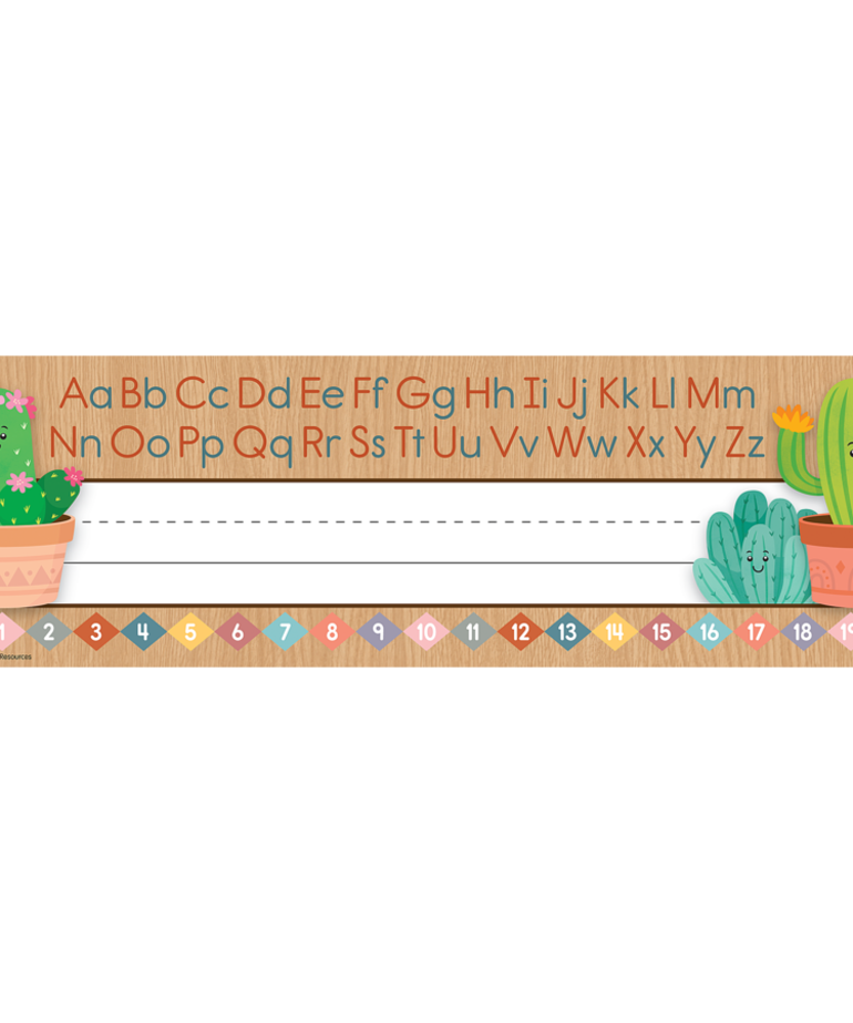 Happy Cactus Flat Name Plates