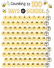 Buzzing Bees Counting to 100 Days Mini Bulletin Board