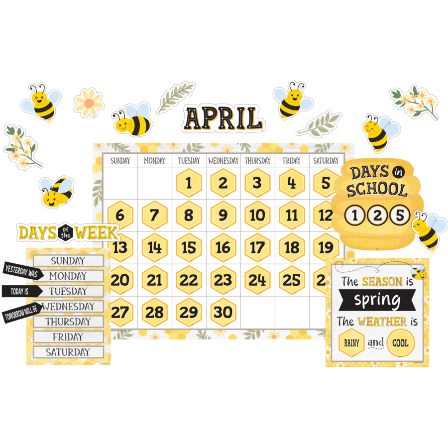 Buzzing Bees Calender Bulletin Board