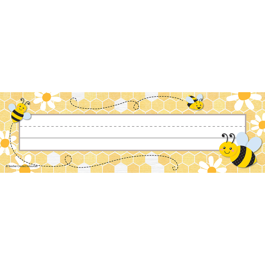 Buzzing Bees Flat Nameplates