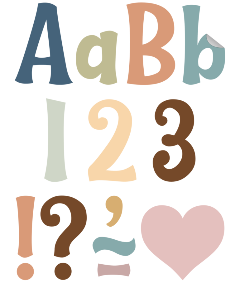 Self Adhesive Letters- Calming Colors Wild Whimsy 4"