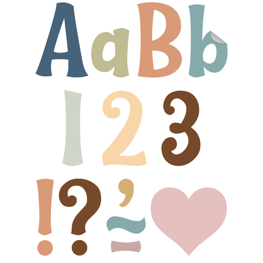 Self Adhesive Letters- Calming Colors Wild Whimsy 4"