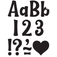 Self Adhesive Letters- Wild Whimsy Black 4"