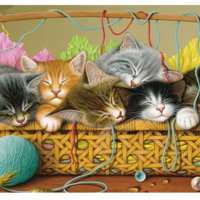 Kittens in a Basket Tray Puzzle