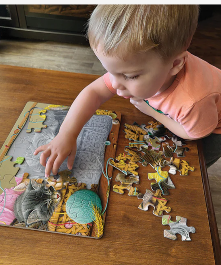 Kittens in a Basket Tray Puzzle