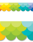Ombre Rainbow Scallops EZ Border