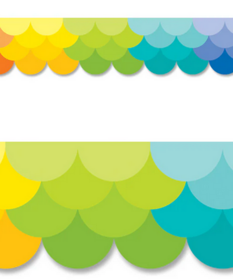 Ombre Rainbow Scallops EZ Border
