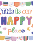 Color Crush This Is Our Happy Place Mini Bulletin Board