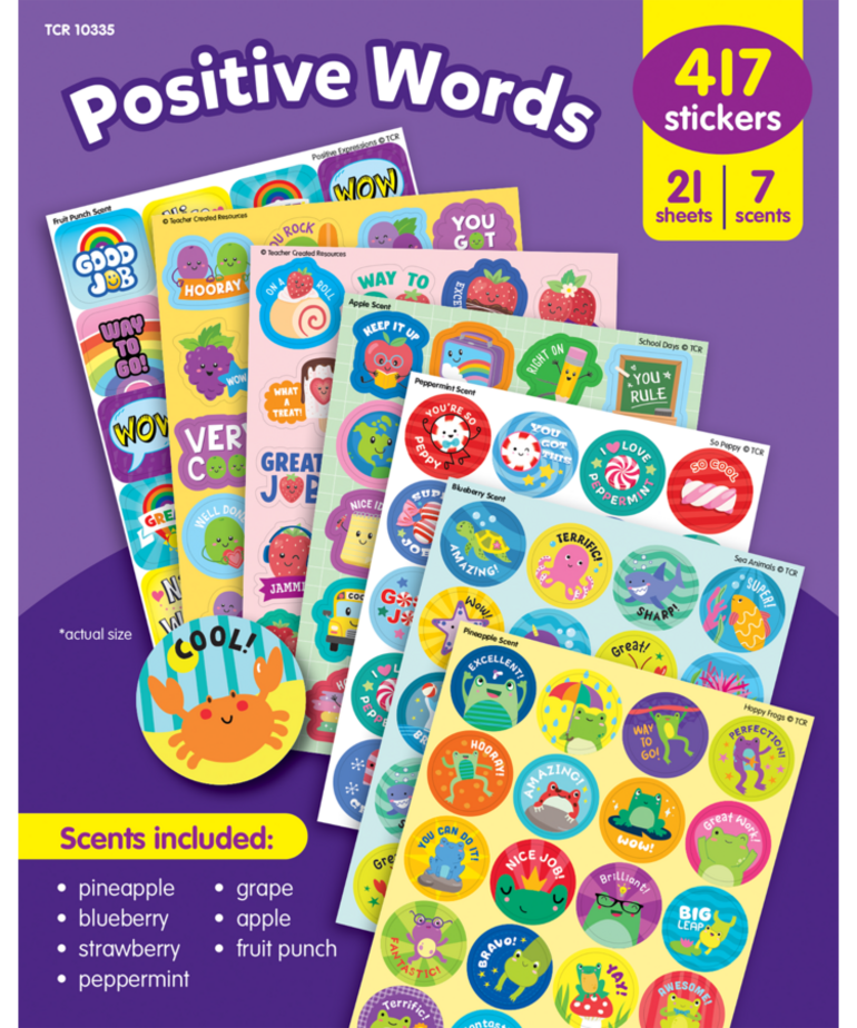 Positive Words Smelly Sticker Variety Pack