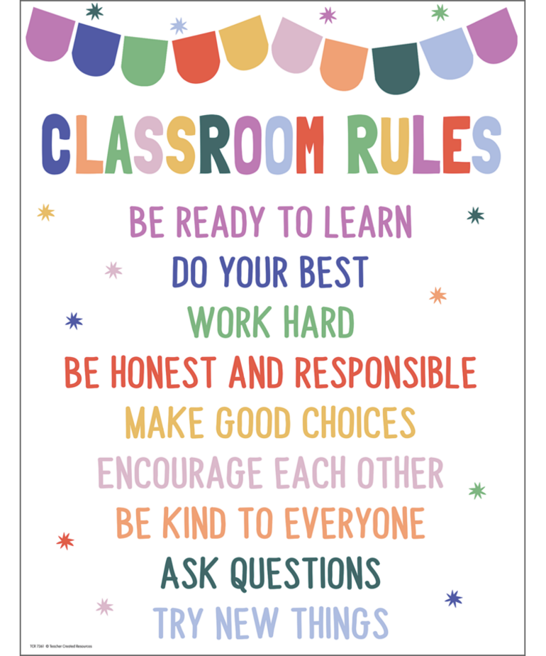 Color Crush Classroom Rules Chart