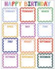 Color Crush Happy Birthday Chart
