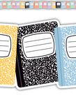 Cool for School Compostion Books Border