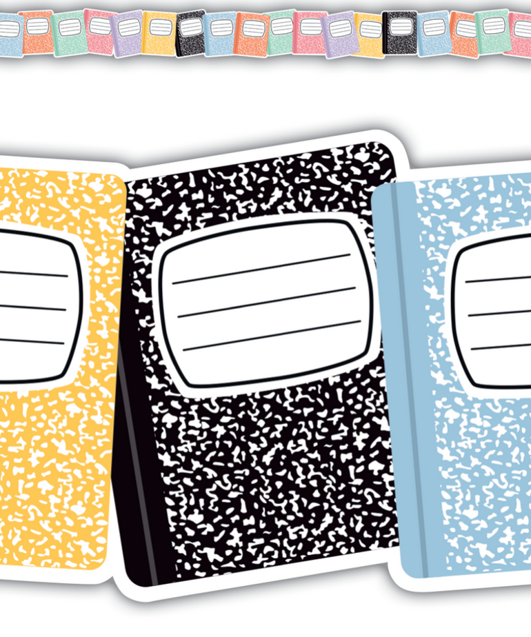 Cool for School Compostion Books Border