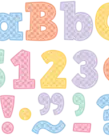 Cool for School Checkered Letters 4"