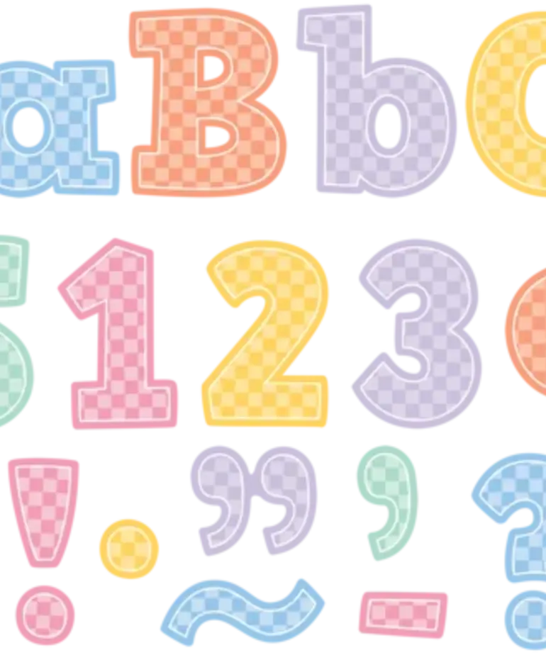 Cool for School Checkered Letters 4"
