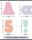 Cool for School Checkered Letters 4"