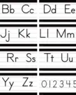 Black & White Alphabet Line Mini Bulletin Board