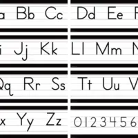 Black & White Alphabet Line Mini Bulletin Board