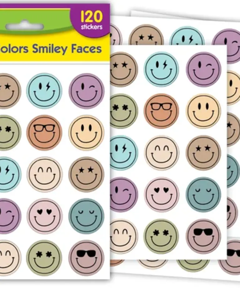 Calming Colors Smiley Faces Stickers