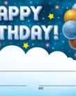Outer Space Happy Birthday Awards