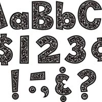 Composition 4" Fun Font Letters