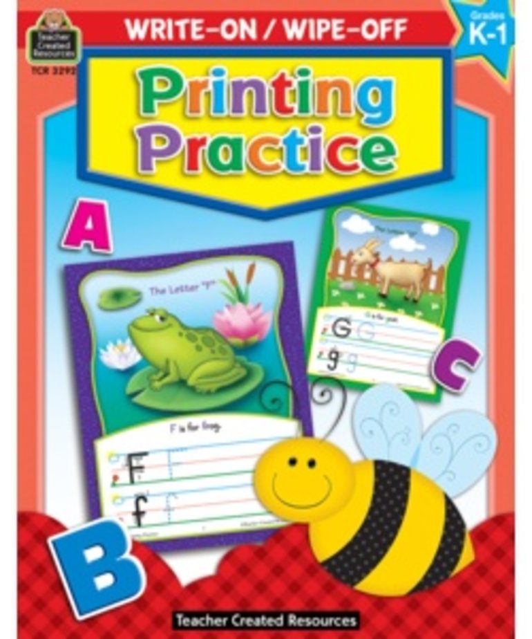 Printing Practice Write-On Wipe-Off Book