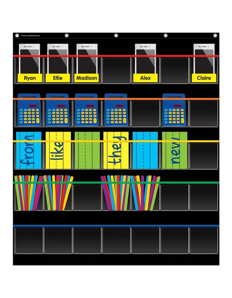 Black Storage Pocket Chart