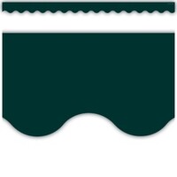 Hunter Green Scalloped Border