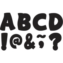 Black Funtastic Font 3" Magnetic Letters