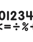 Black Classic 2 1/2" Magnetic Numbers