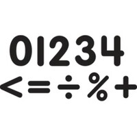 Black Classic 2 1/2" Magnetic Numbers
