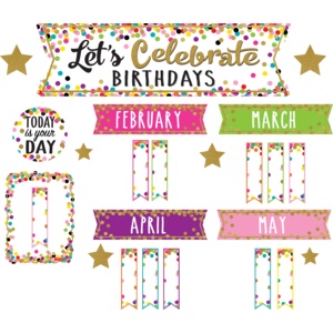 Let's Celebrate Birthdays Mini Bulletin Board