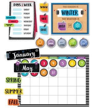 Bold & Bright Bulletin Board Calendar Set