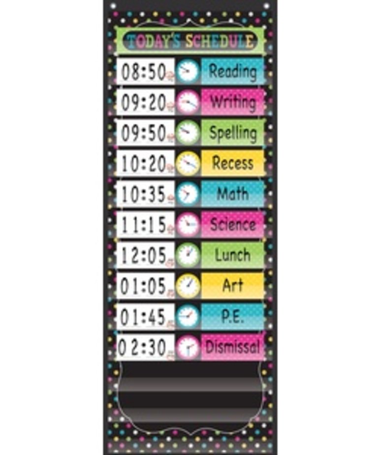 Chalkboard Brights Daily Schedule Chart