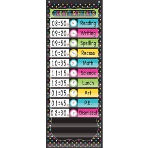 Chalkboard Brights Daily Schedule Chart