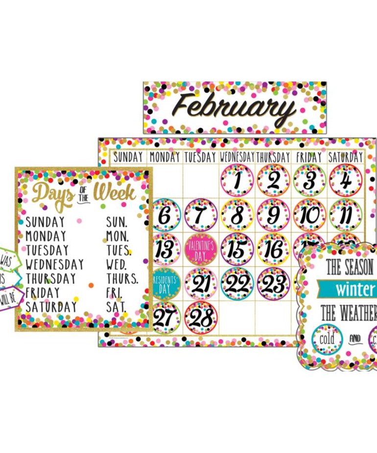 Confetti Calendar Bulletin Board Display Inspiring Young Minds To Learn Confetti Calendar Bulletin Board Display Inspiring Young Minds To Learn