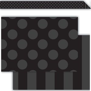 Black Sassy Solids Double-Sided Border