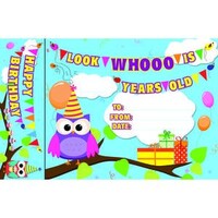Happy Birthday Owls Bookmark Awards