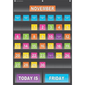 Black Calendar Chart