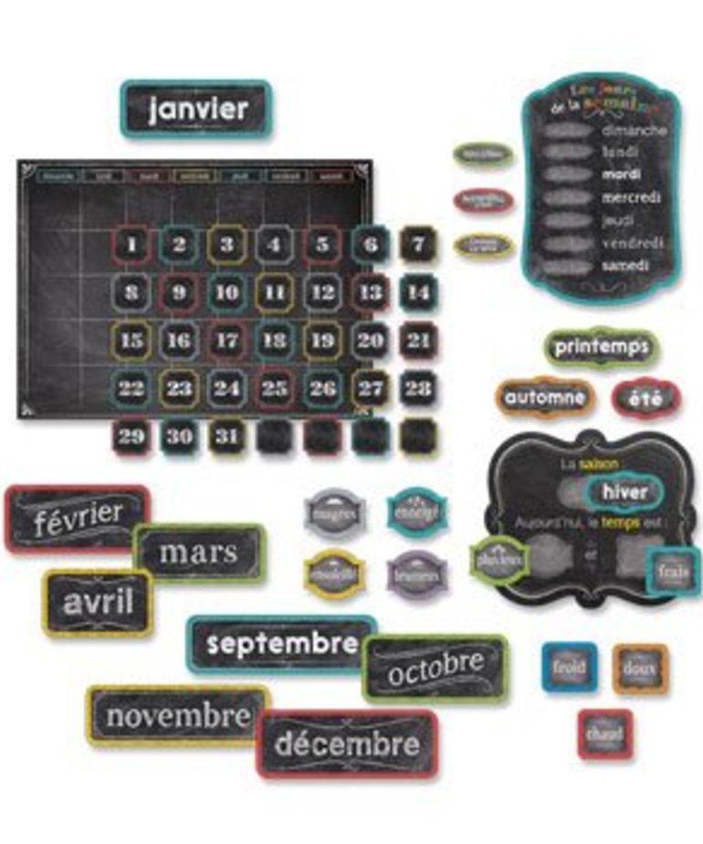 French Calendar Set (Chalk)-Bulletin
