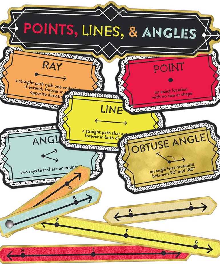 Points,Lines And Angles Mini Bulletin Board Set