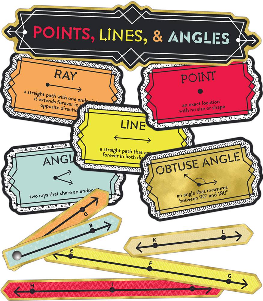 Points,Lines And Angles Mini Bulletin Board Set