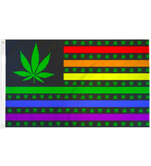 Pride Flags 3 x 5 Marijuana USA