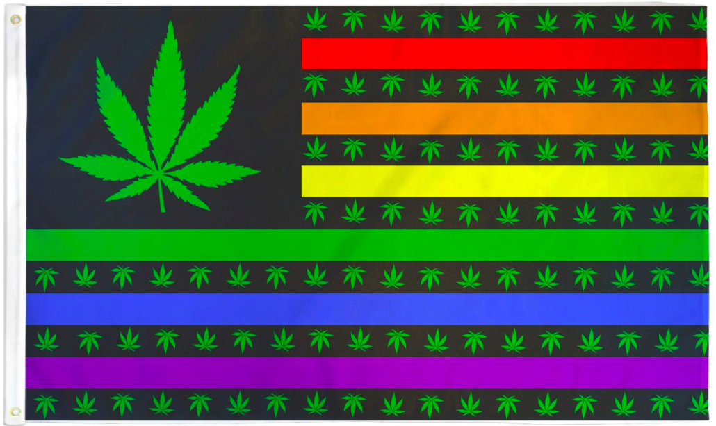 Pride Flags 3 x 5 Marijuana USA