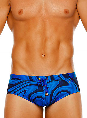 Baja Boy Brief - Marble Blue