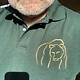 Bear Wear, Deep Forest Green with Gold Abstract Bear Design