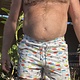 Mid Century Swim Pocket Short, White