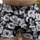 Mesh Roses, Short Short, Black/White